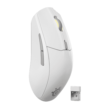 SteelSeries Rival 3 Wireless Gen 2 Gaming Mouse — 2.4GHz and Bluetooth — TrueMove Air Optical Sensor — Light-Weight — 100% PTFE Feet — White