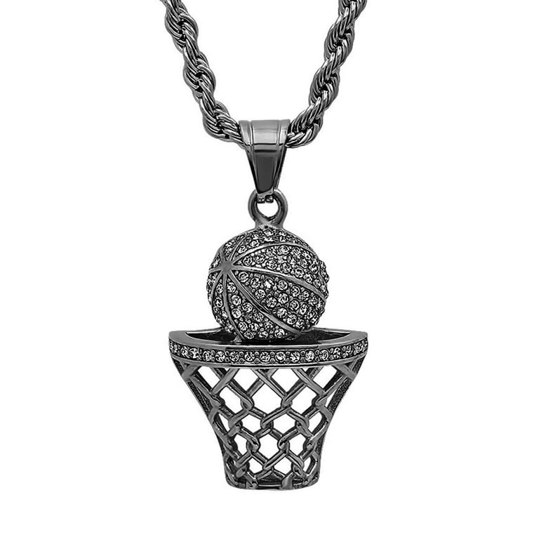 Basketball Necklace with Surgical Steel Chain Basketball Necklace with Surgical Steel Chain