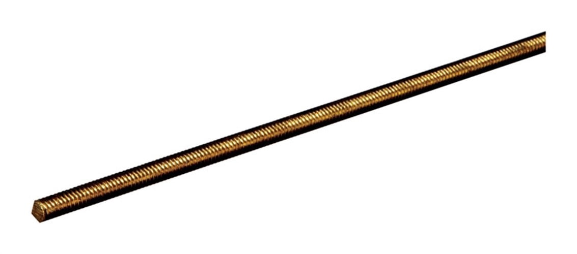 SteelWorks 1/2 in. D X 12 in. L Threaded Brass Rod 1 pk