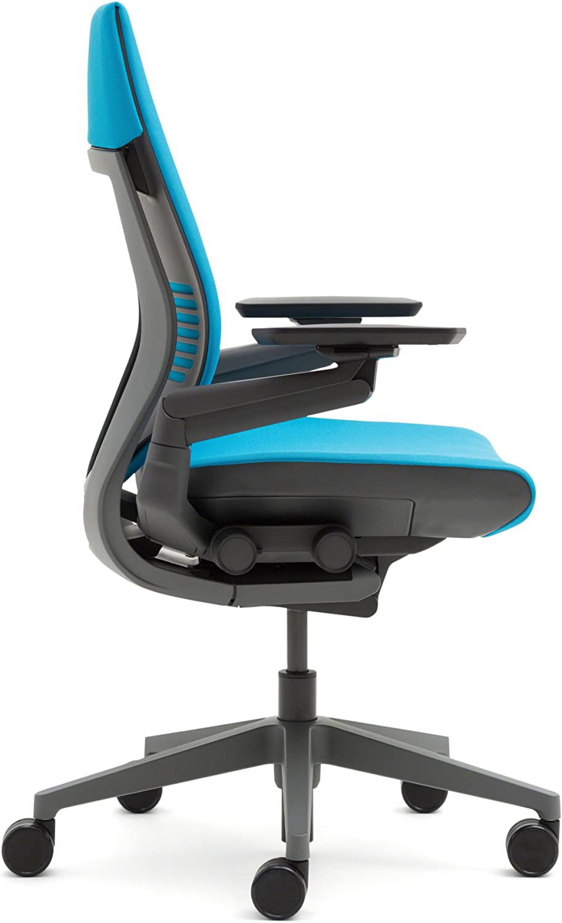 Steelcase Gesture Office Chair Cogent Connect Licorice Fabric Medium Seat Height Wrapped Back