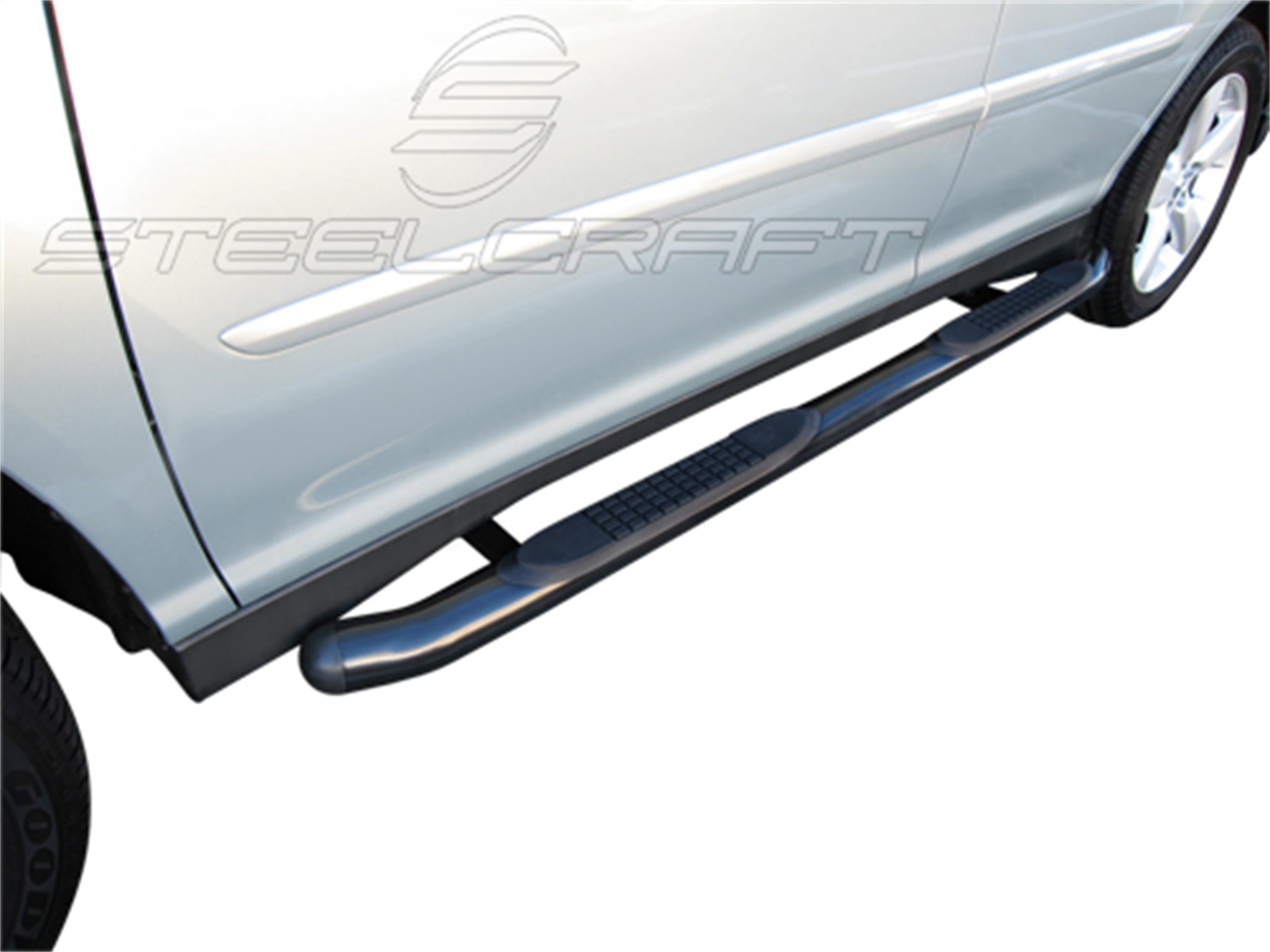 Steelcraft 232607 3 In. Round Side Bar Compatible with 01-07 Highlander ...