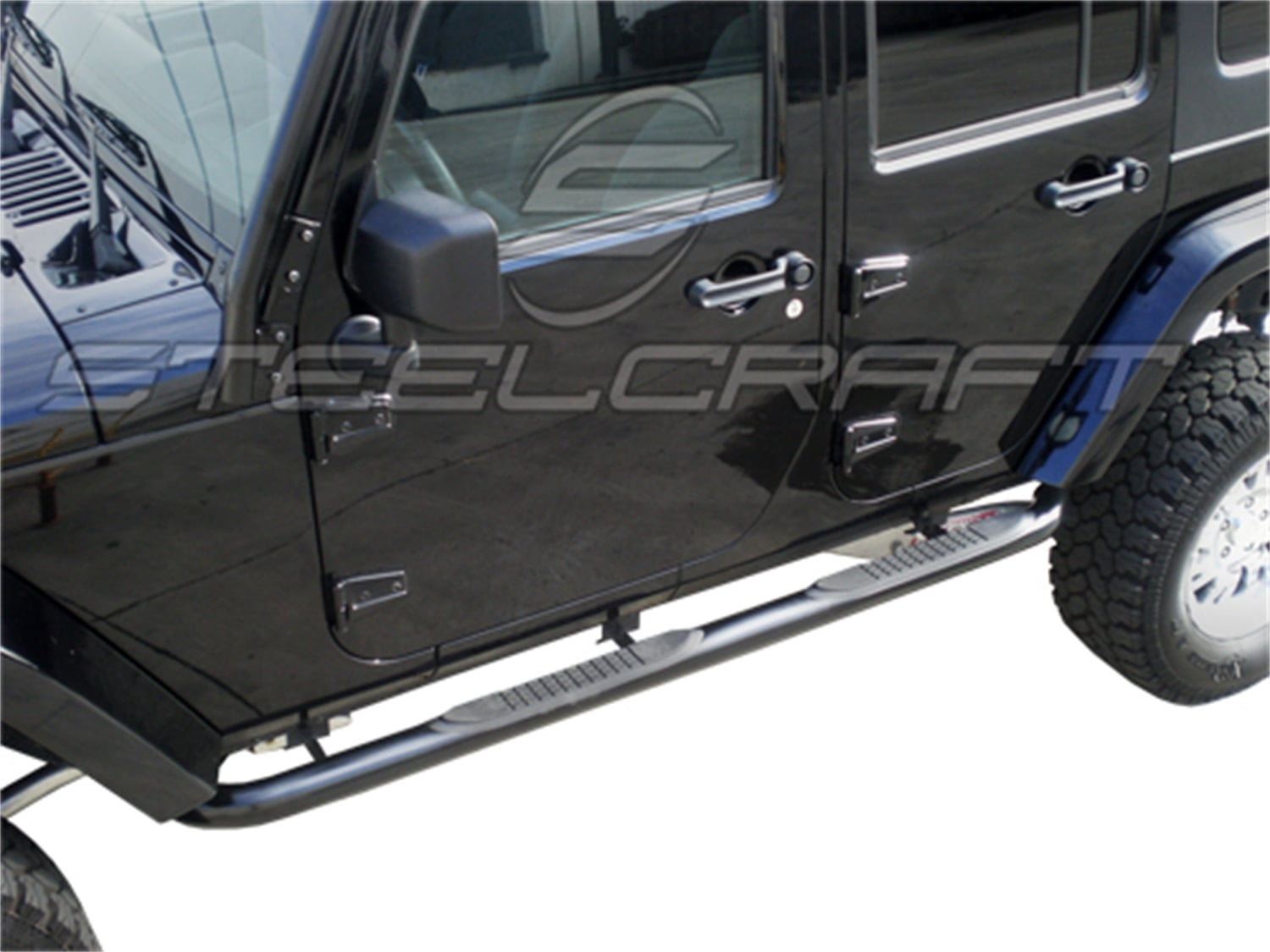Steelcraft Automotive 221900 STC221900 07-16 WRANGLER 4 DOOR 3IN BLACK NERF BAR
