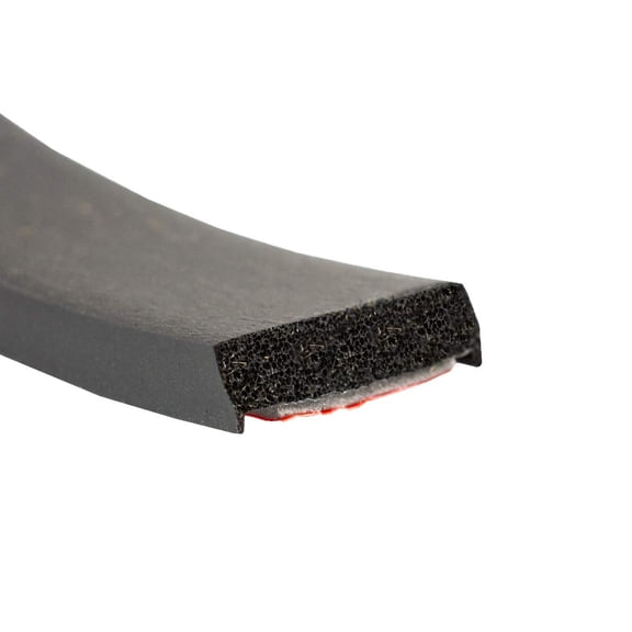 Steele Rubber Products - 12ft Length Universal 1/4" x 1" Rectangular Sponge Rubber w/Peel N Stick - 70-4306-73