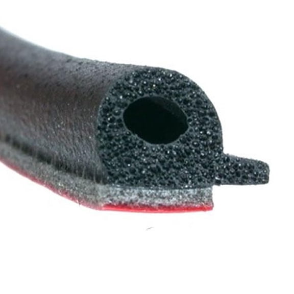 Steele Rubber Products- 83-0103-73 - Peel-N-Stick Small Hollow Half Round with Lip - Sold as a 10 foot Strip