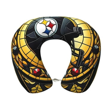 Steelers Team Memory Foam Travel Pillow U-shaped pillow Head and Neck Support Aircraft Pillow Travel Neck Flight Pillow