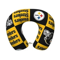 Steelers Team Memory Foam Travel Pillow U-shaped pillow Head and Neck Support Aircraft Pillow Travel Neck Flight Pillow