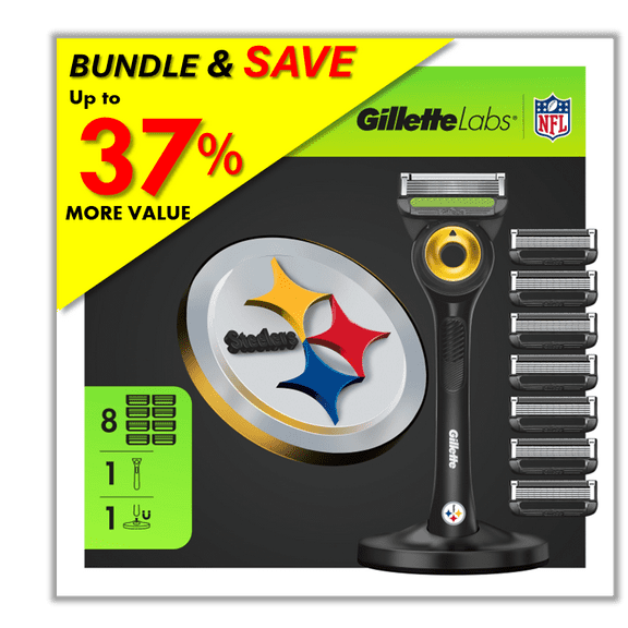 Exclusive Gillette Labs Official Steelers Gameday Razor Bundle