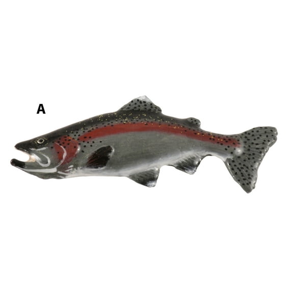 Steelhead Pin, FP032PRA Hand Painted 3" Very Large, Realistic Pin, Lapel, Hat, Pins, Brooch, Fishing Jewelry, Gift, Handmade in the USA, 200 Fish Designs Available