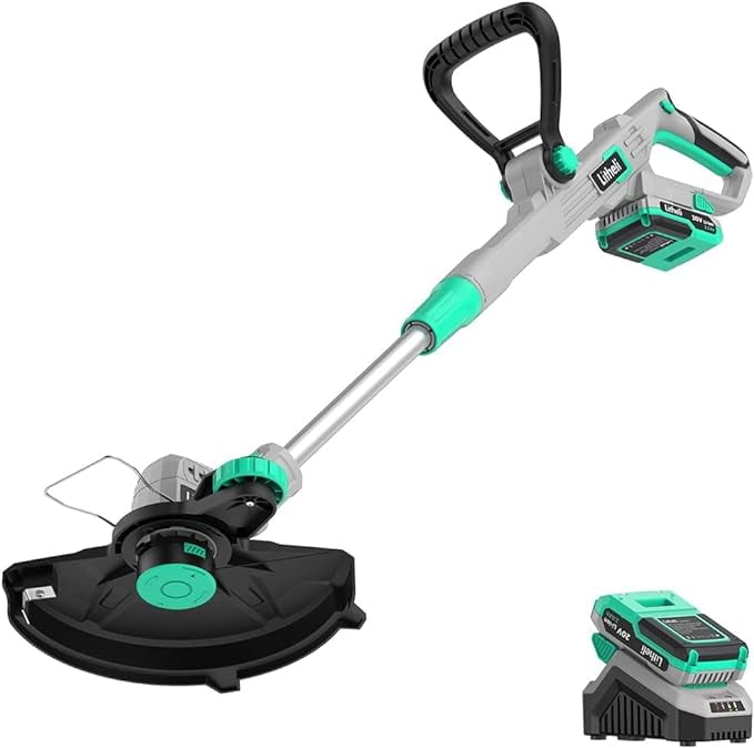 Steelite 20V 12 Inch Cordless String Trimmer/Wheeled Edger, Battery