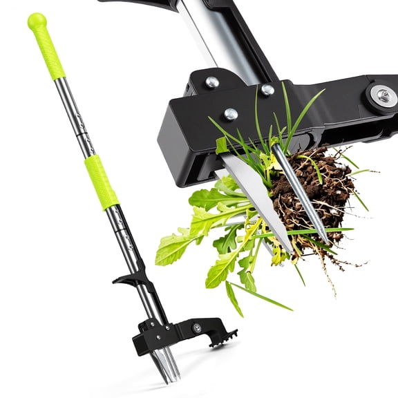 Steelite 4-Claw Stand Up Weed Puller Tool,Heavy Duty Weed Pulling Tool with 39" Long Handle & Quick-Release Ejector Mechanism,Detachable Gardening Hand Weeding Tool,Root Weed Remover Tool for Lawn