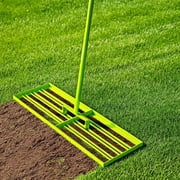 Steelite Lawn Leveling Rake, 30"x10" Heavy Duty Lawn Level Tool with 72 Inch Adjustable Handle ,Lawn Leveler for Soil Grass Golf Field, Professional Lawn Care Tool