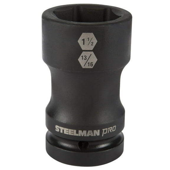 Steelman 1 in. Drive 1-1/2 in 6 Point 13/16 in 4 Point Combo Impact Socket 79325