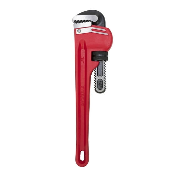 Steelman 14-Inch Heavy-Duty Cast Iron Straight Handle Pipe Wrench 60882