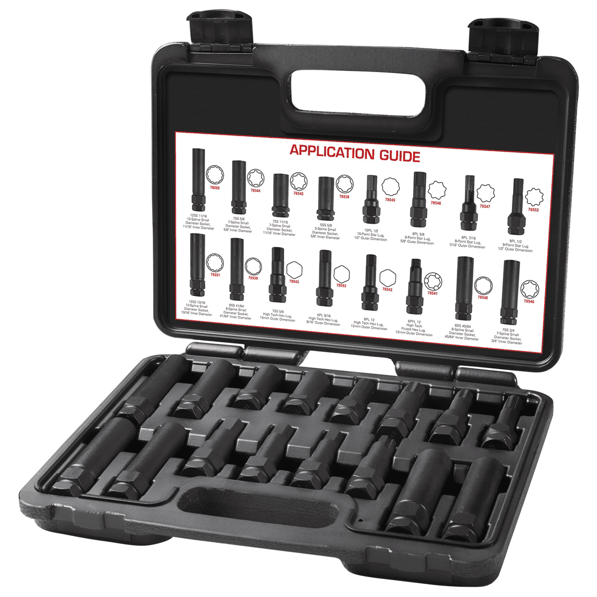 Steelman Pro 78537 16 Piece Locking Lug Nut Master Key Set JSP