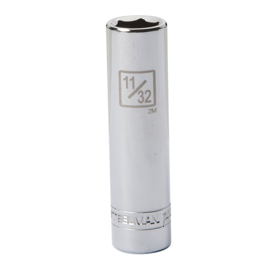 Steelman Pro 1/4-Inch Drive 11/32-Inch Deep 6-Point Socket, 78407