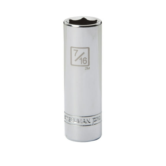 Steelman Pro 1/4-Inch Drive 7/16-Inch Deep 6-Point Socket, 78409
