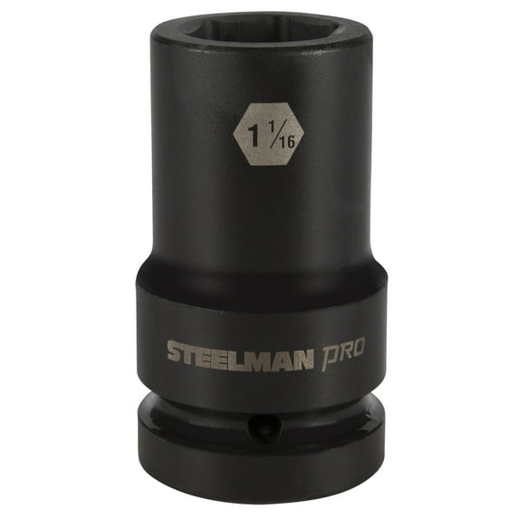 Steelman Pro 1 in. Drive 1-1/16 in. 6-Pt Thin Wall Deep Impact Socket 79339