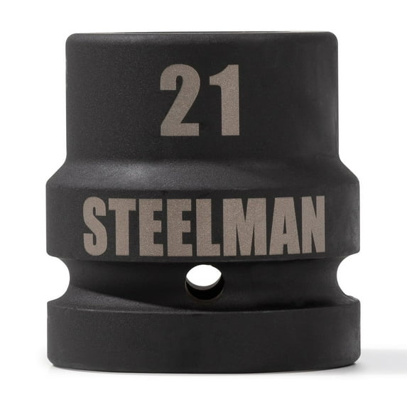 Steelman 1 in. Drive 21mm Shallow 4 Point Square Budd Impact Socket 79390