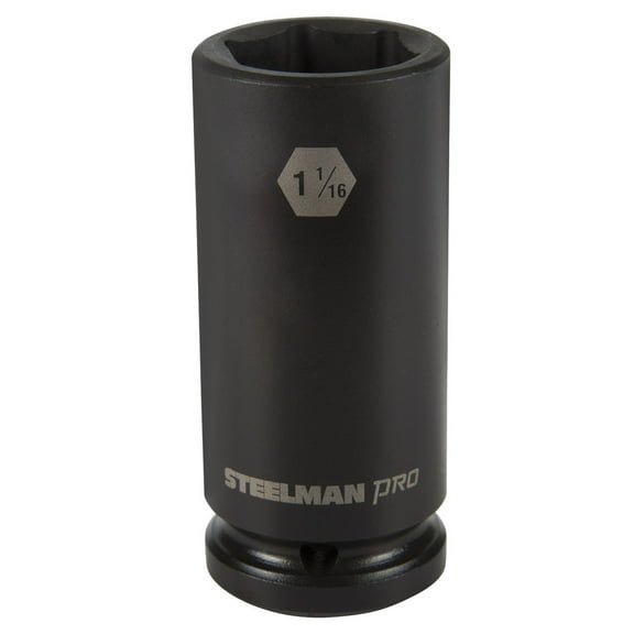 Steelman Pro 3/4 in. Drive 1-1/16 in. 6 Point Thin Wall Deep Impact Socket 79347