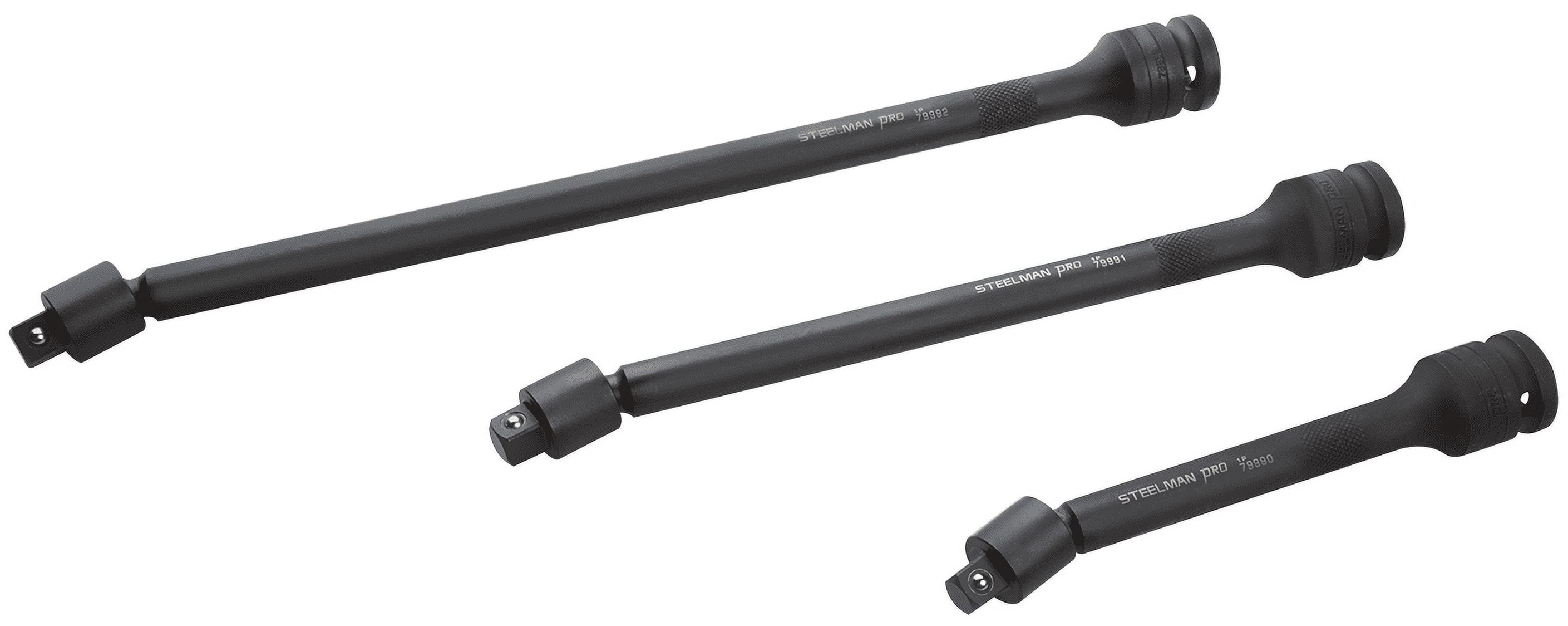 Steelman Pro 3 Pc 1/2in Drive, 3/8in Swivel Impact Extension Adapter