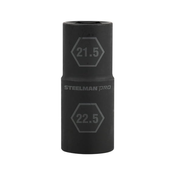 Steelman Pro 60187 Thin Wall Impact Flip Socket 21.5mmx22.5mm Socket Size, Black Phosphate