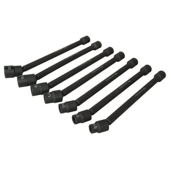 Steelman Pro Swivel Head 3/8in. Drive 9in. SAE Impact Extension Socket Set 99045