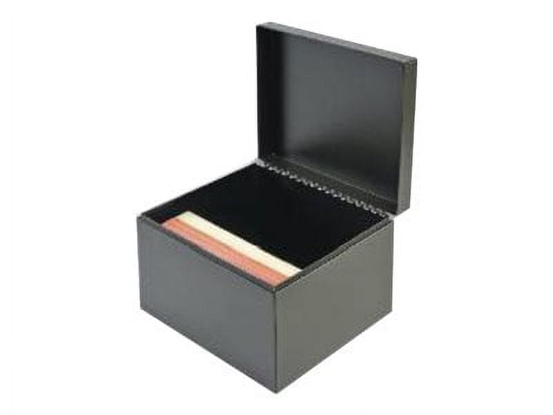Steelmaster Steel Index Card Storage File Box, 8 1/2" x 5 1/8" x 5 14/ ...