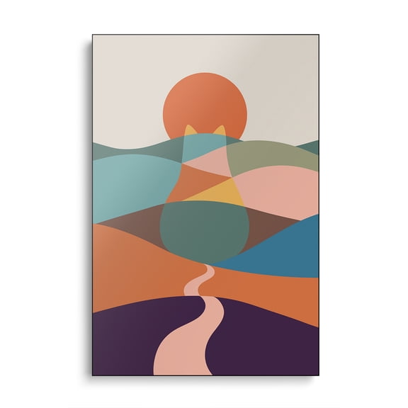 Steelpix Metal Print - Cat Landscape LXV