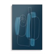 Steelpix Metal Print - Navy Blue Abstract II
