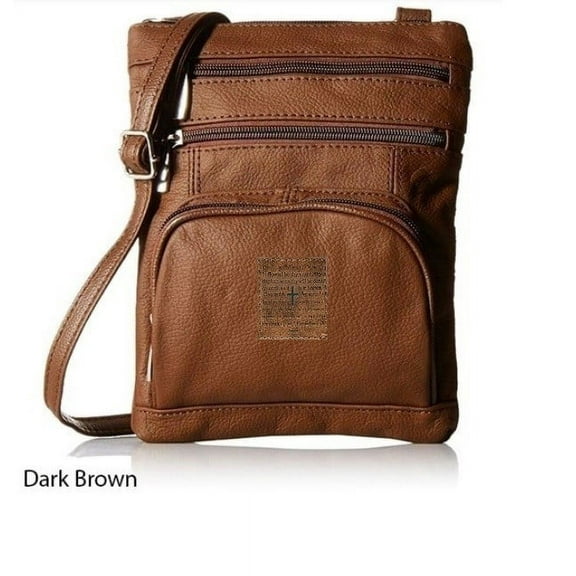 Steeltime Unisex Super Soft Leather Crossbody Bag with 6 compartments and Carrying Strap