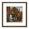 thumbnail image 1 of Steen The Burgomaster Of Delft And His Daughter 8X8 Inch Square Wooden Framed Wall Art Print Picture with Mount, 1 of 4