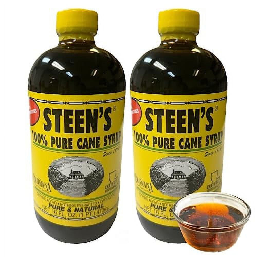Steen's 100 Pure Cane Syrup 16fl. Oz (Pack of 2) Louisiana's Trusted