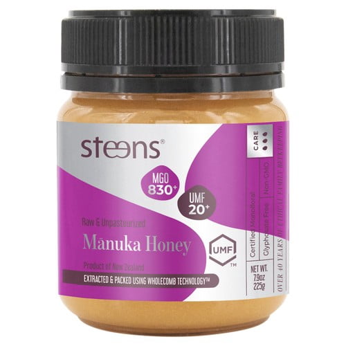 Steens MGO 830 UMF20 Manuka Honey 225g, British Import (Pack of 2)