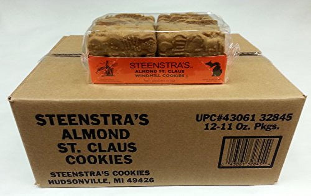 Steenstra Windmill Cookies (Speculaas) (Economy Case Pack) 9 Oz Tray