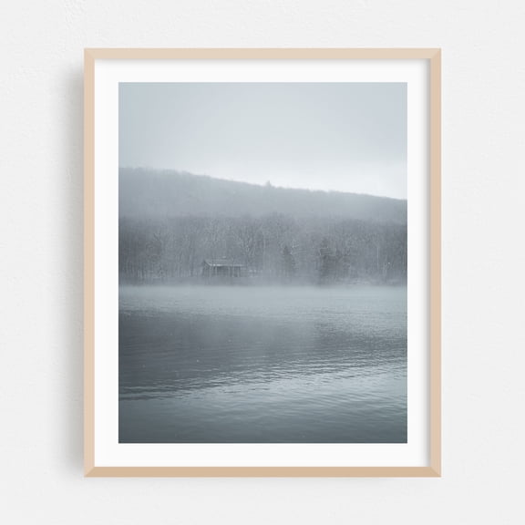 Steeny Kill Lake - Sussex New Jersey Photography Oak Framed Wall Art Print 24 x 30 inches