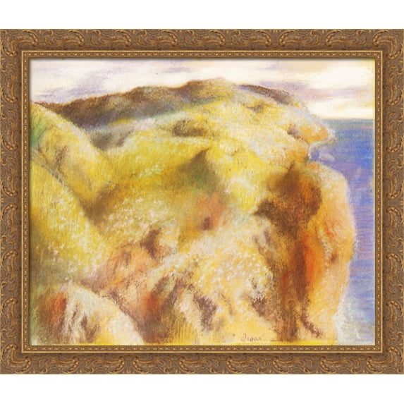 Steep Coast 32x28 Large Gold Ornate Wood Framed Canvas Art by Edgar Degas