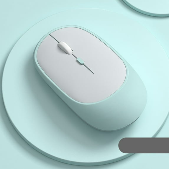 Steep Discounts,Bluetooth Mouse(Bluetooth 5.0+USB)2.4G Noiseless Wireless Mouse With USB Receiver Portable Computer Mice For PC Tablet Desktop Computer Laptop,Vsgery,Mint Green