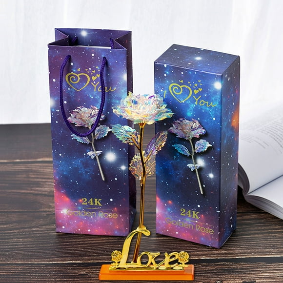 Steep Discounts, Colorful Galaxy Artificial Rose Flower - Unique Gift for Valentine's Day or Christmas Decorations Holiday Stocking,Black_Friday Deals,Cyber_Monday deals | Plastic, Color