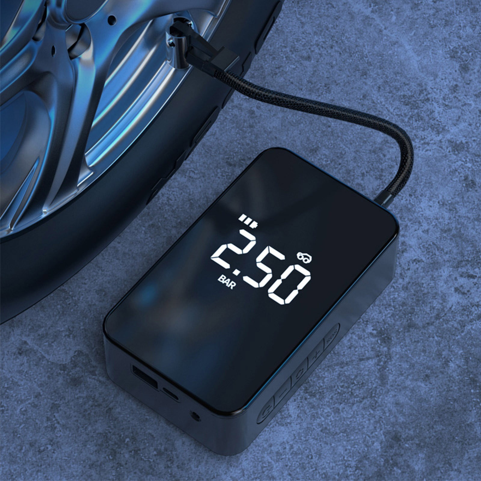 Steep Discounts, Flexible Portable Wireless Tire Blast Pump, LED