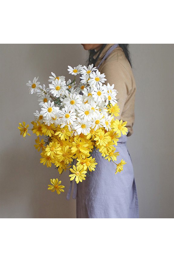 Discounts, Simulated Flowers Simulated Bouquets Simulated Green Plants Fake Flowers Home Plastic Flower Decorations Popular Picks | Cloth, White, MIANHT