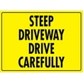 thumbnail image 1 of Steep Driveway Drive Carefully Sign Metal Tin Sign Caution Danger Safety Security Warning Notice Signs, 1 of 1