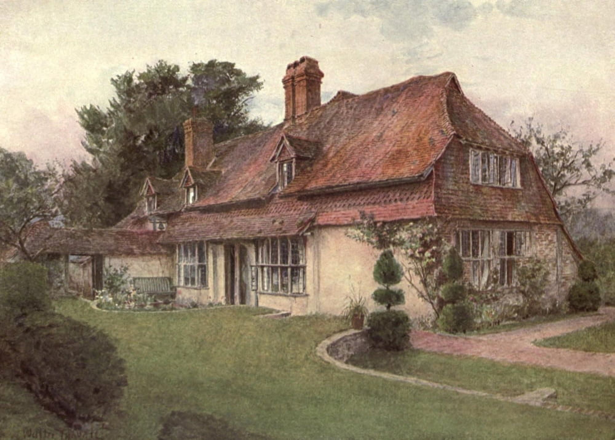 Steep Hampshire 1906 Canvas Art - Walter Tyndale (24 x 36)