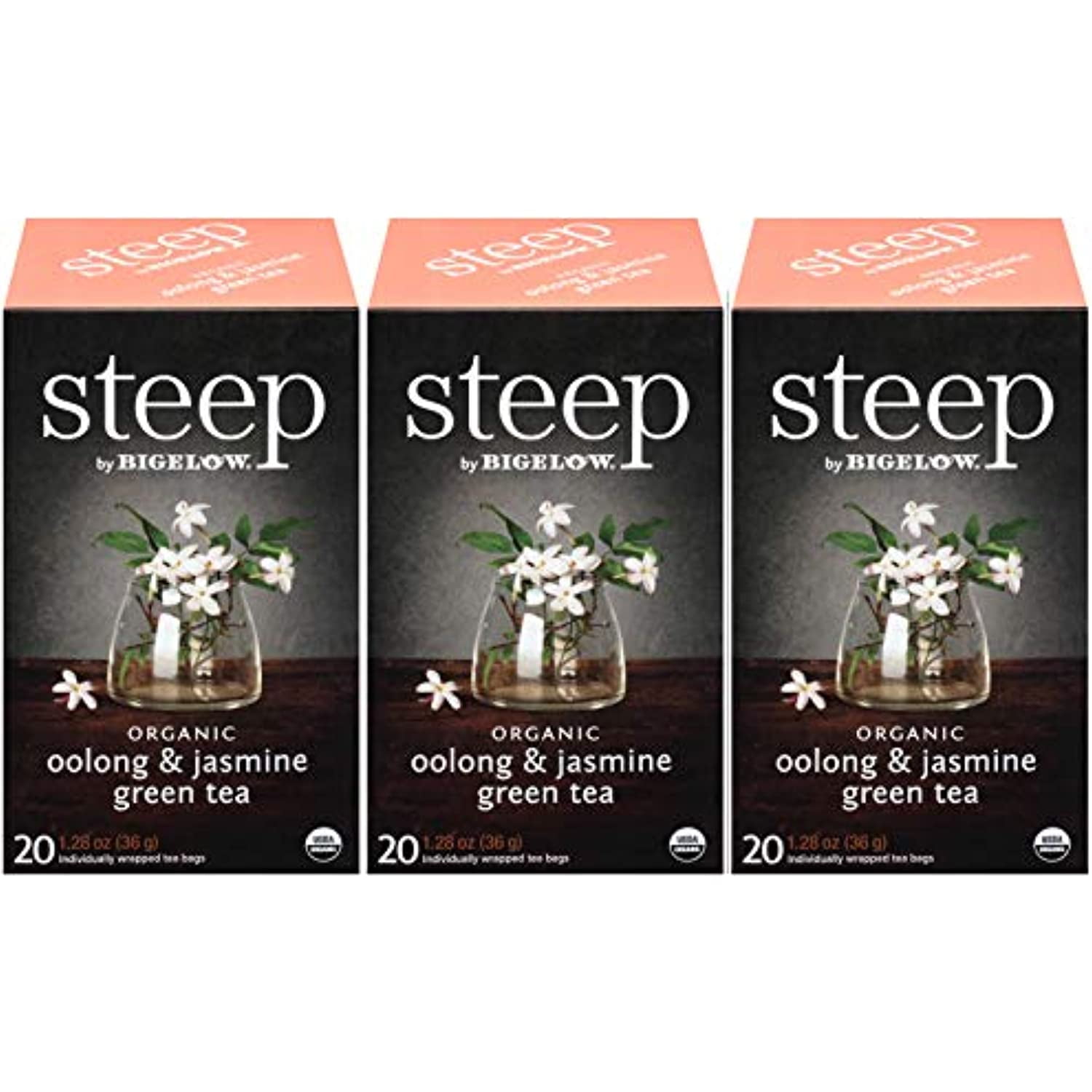 Steep Organic Oolong With Jasmine Green 20 Count Box (Pack Of 3 ...