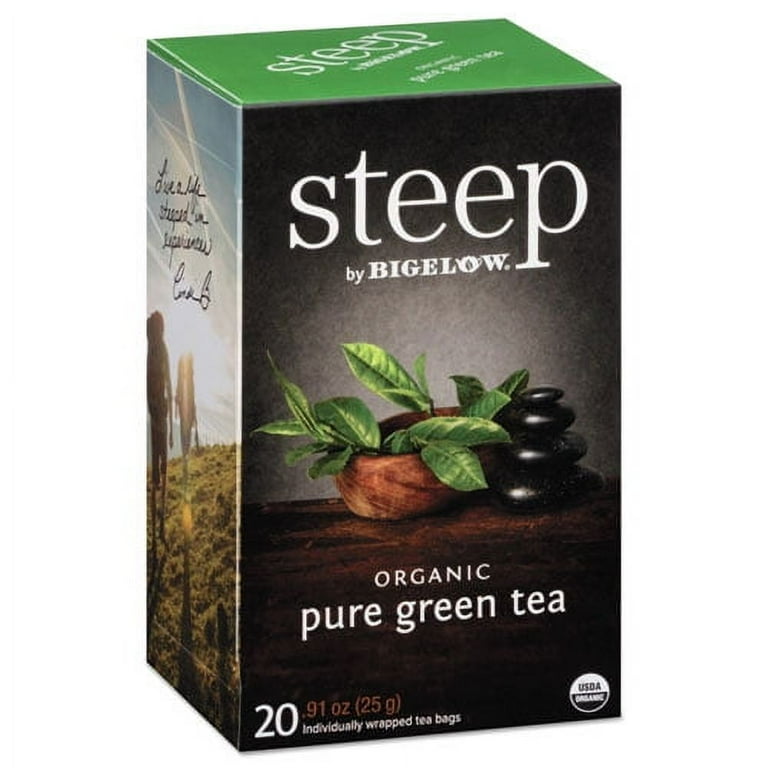 steep Tea, Pure Green, 0.91 oz Tea Bag, 20/Box steep Tea, Pure Green, 0.91 oz Tea Bag, 20/Box