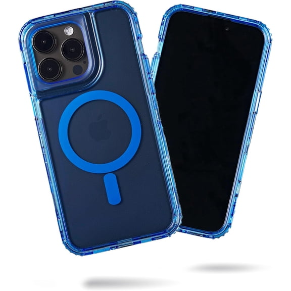 SteepLab Chroma Case for iPhone 15 Pro Max - Compatible with MagSafe, Extra Heavy Duty Protection and Vibrant Colors (Cosmic Blue Jewel)