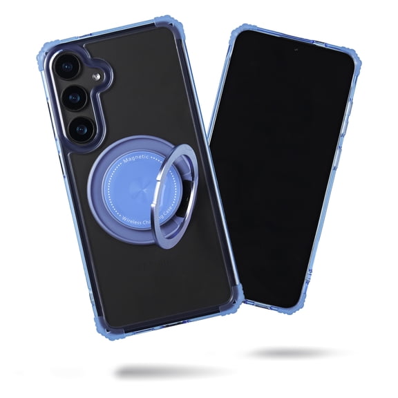 SteepLab Revolve Case for Samsung Galaxy S24 Plus - Slim Magnetic Ring Stand Phone Case with Enhanced Corner Protection & MagSafe Compatibility (Starlight Blue)