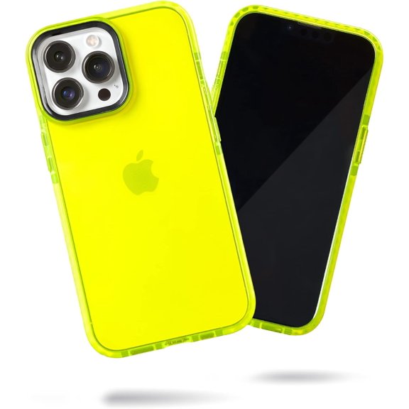 SteepLab iPhone 15 Pro Max Case (2023, 6.7" Screen) - Full Body 360° Impact Absorbing Protective Cover with Raised Bezel, MagSafe Compatibility, and Drop Protection - (Hi-Energy Neon Yellow)