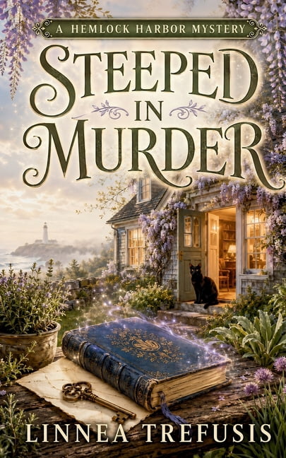 A Hemlock Harbor Mystery Steeped in Murder: A Cozy Witch Mystery with a Talking Cat, Book 2, (Paperback)
