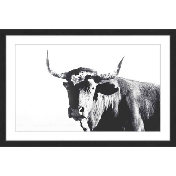 "Steer Face" Framed Painting Print