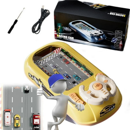 Steer Joy Driving Simulator for Kids,Driving Simulator for Kids with Music and Lights,Racing Car Steering Wheel Toy,let Children Experience The Fun of Racing Car Driving. (Car - Yellow)